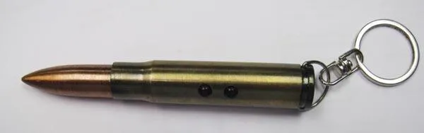 Key-ring with LED light and laser