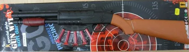 Toy gun with soft darts