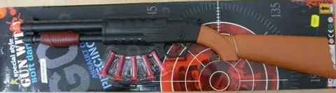 Toy gun with soft darts