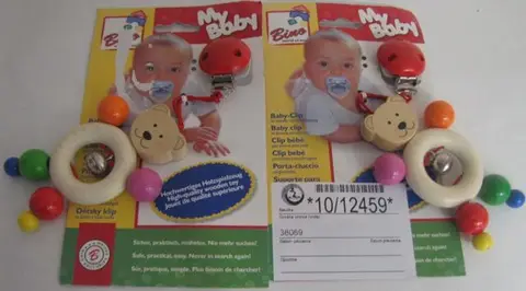 Держатель для пустышки в виде плюшевого мишки «My baby – Baby clip»