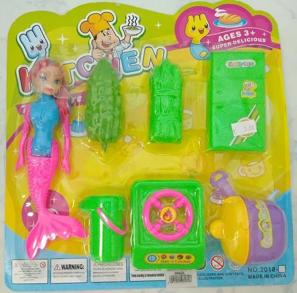 Plastic doll with accessories