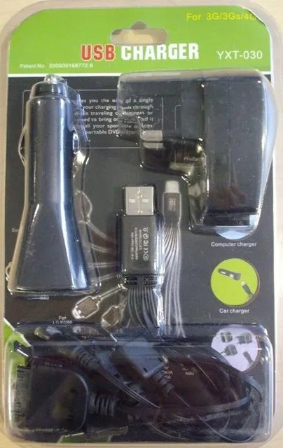 USB Charger YXT-030 for 3G/3Gs/4G