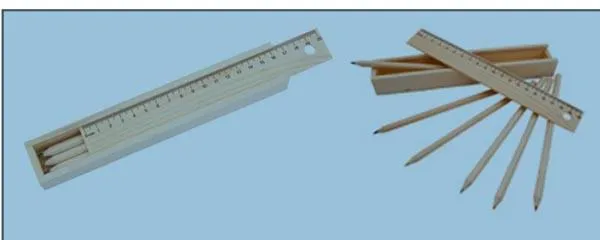 Wooden pencil set