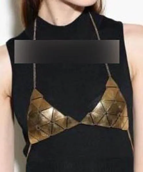 Metal bra/bikini necklace
