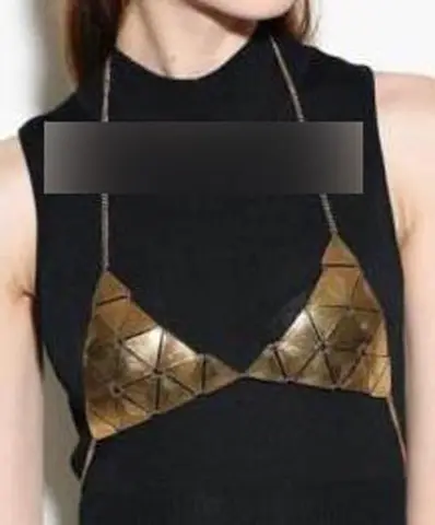 Metal bra/bikini necklace