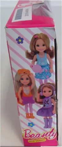 Plastic doll with accessories