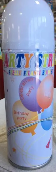 White aerosol string