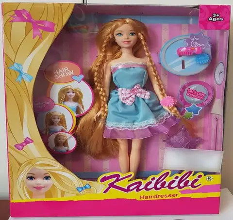 Plastic doll with accessories
