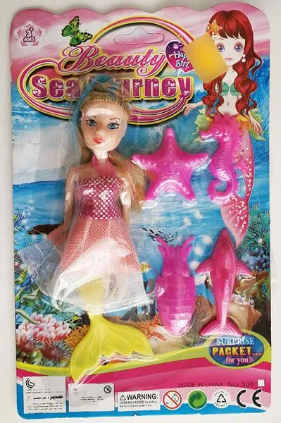 Plastic doll with accessories