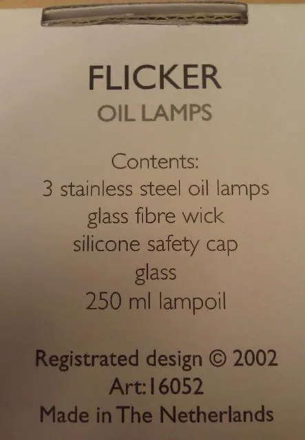 Oil lamp "Flicker"