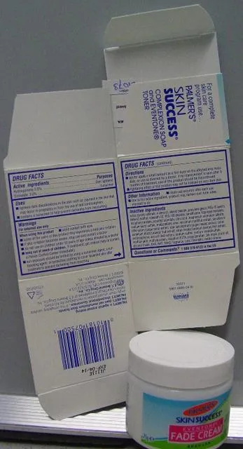 Skin lightening product "Skin Success Fade Cream"