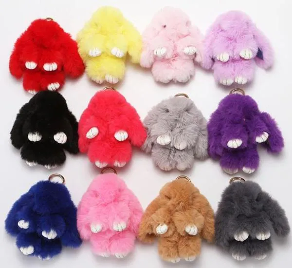 Keyring with a plush toy