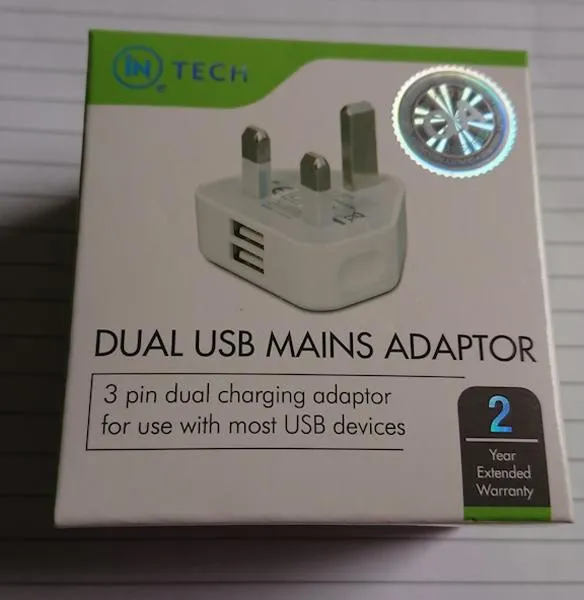 USB mains adaptor