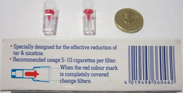 10 plastic disposable cigarette filters