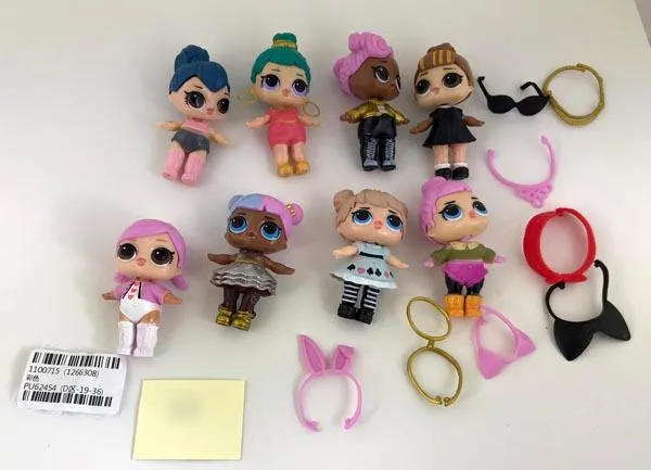 Plastic doll with accessories