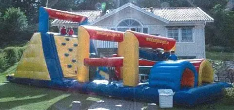 Inflatable climbing and obstacle course