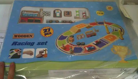Деревянный игрушечный набор «Wooden racing set»