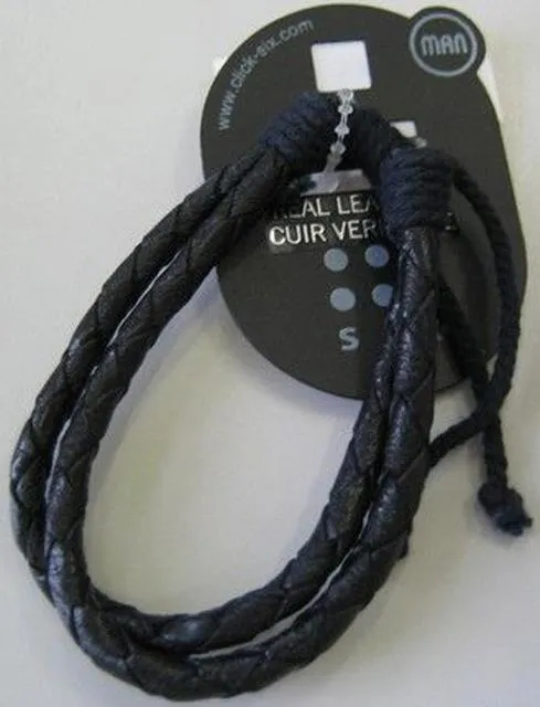 Men's leather wristband