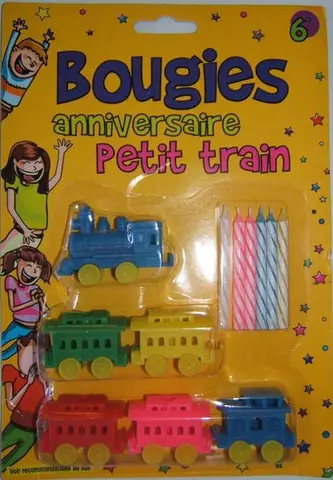 Праздничные свечи «Bougies anniversaire Petit train