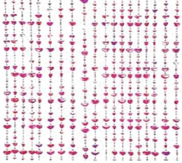 Beaded door curtain "Hearts Beaded Door Curtain"