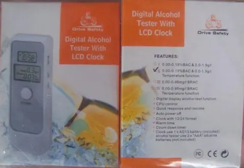 Electronic alcohol tester "Digital Alcohol Tester