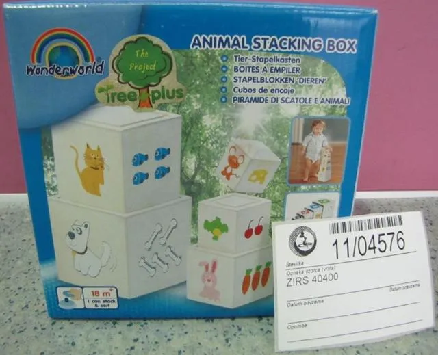 Wooden blocks "Animal Stacking Box"