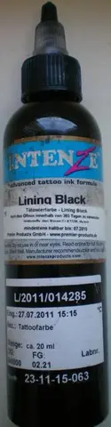 Tattoo ink "Intenze Lining Black"