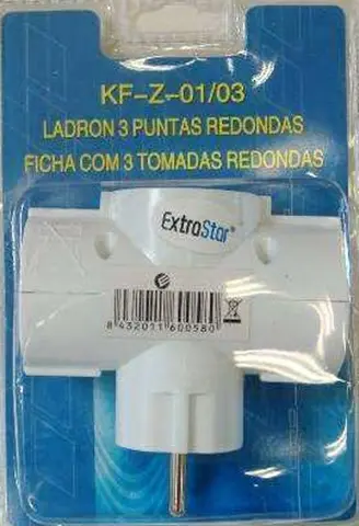 Plug "Ladron 3 Puntas Redondas / Ficha Com 3 Tomad