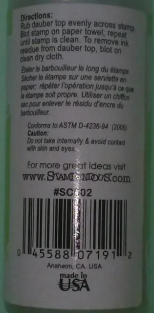 Rubber stamp cleaner