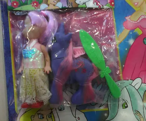 Plastic unicorn figure
