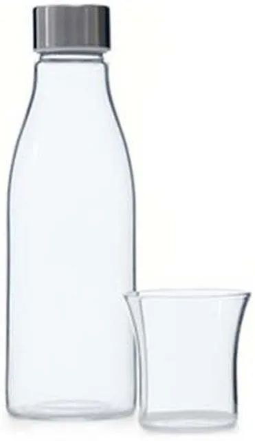 Glass bottle and carafe