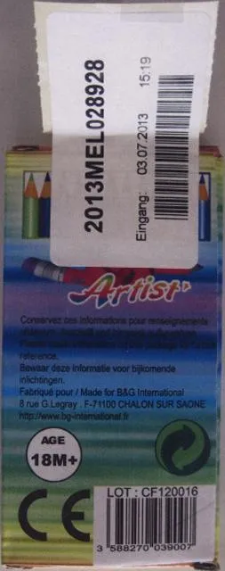 Coloured pencils