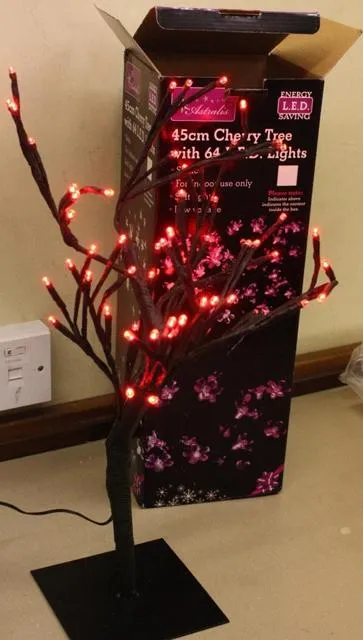 Artificial tree with lights "45cm Cherry Tree with