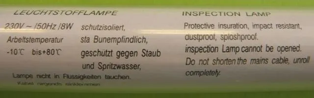Portable lamp "Fénycsöves szerelőlámpa"