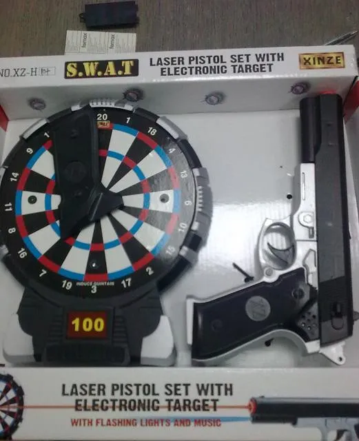 Toy gun with laser